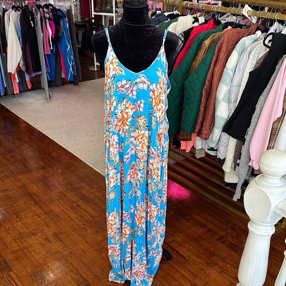 Floral Maxi Dress in Blue